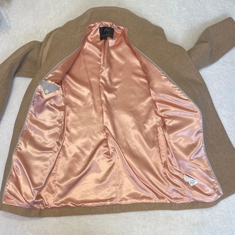 J. Crew Cocoon Coat‎ in Italian Stadium Cloth Wool Blend Nello Gori Pale Blush 8 - Picture 10 of 13